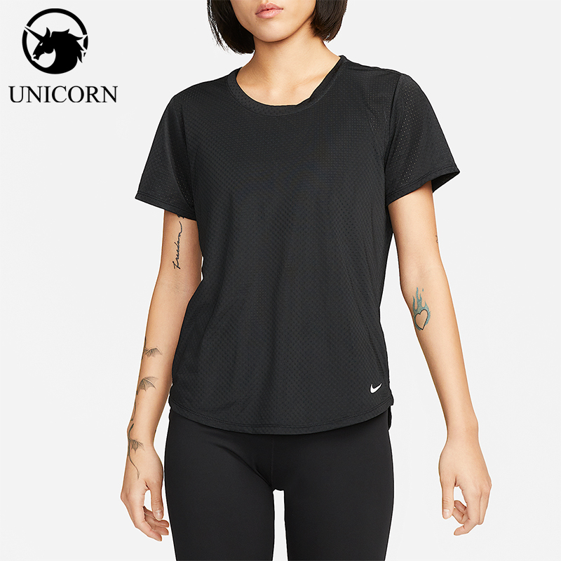 Nike/耐克正品2025秋季款女士耐穿透气圆领套头短袖DX0132-010