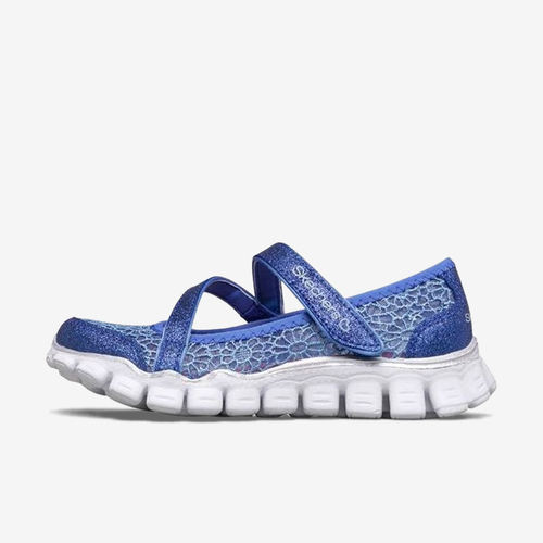 Skechers斯凯奇正品Flex II大童缓震一字式扣带休闲鞋81221L-BLU