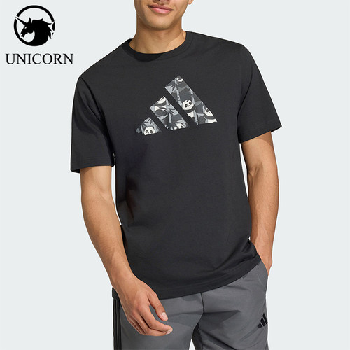 Adidas/阿迪达斯官方正品2026男士运动休闲舒适圆领短袖T恤KB4849