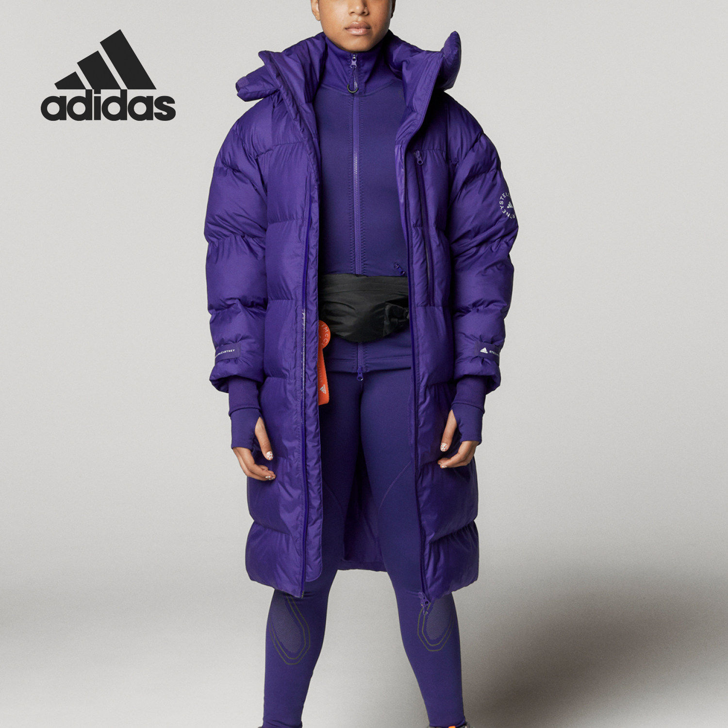 Adidas/阿迪达斯正品 SMC 女子冬季保暖连帽运动棉衣FU3607