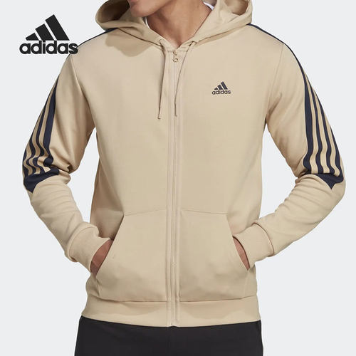 Adidas/阿迪达斯官方正品训练男子针织透气连帽运动服外套HK4570