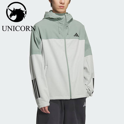 Adidas/阿迪达斯正品2025男女户外加绒保暖运动连帽夹克KF5253