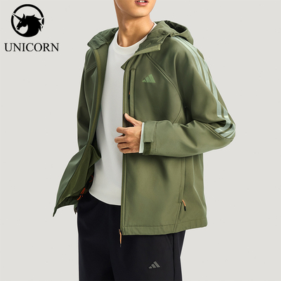 Adidas/阿迪达斯正品2025男士抓绒耐穿保暖户外运动夹克KR2497