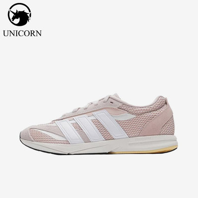 Adidas/阿迪达斯官方正品LIGHTBLAZELP新款女粉白色跑步鞋JQ7233