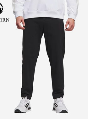 Adidas/阿迪达斯正品新款男黑色运动休闲日常经典通勤长裤JY1237