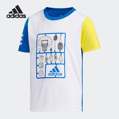 Adidas/阿迪达斯正品当季男小童LB SS CL TEE1休闲短袖T恤DW4100