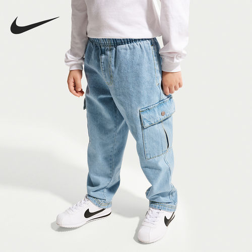 Nike/耐克正品2026年儿童舒适休闲牛仔工装经典长裤IU5341-434