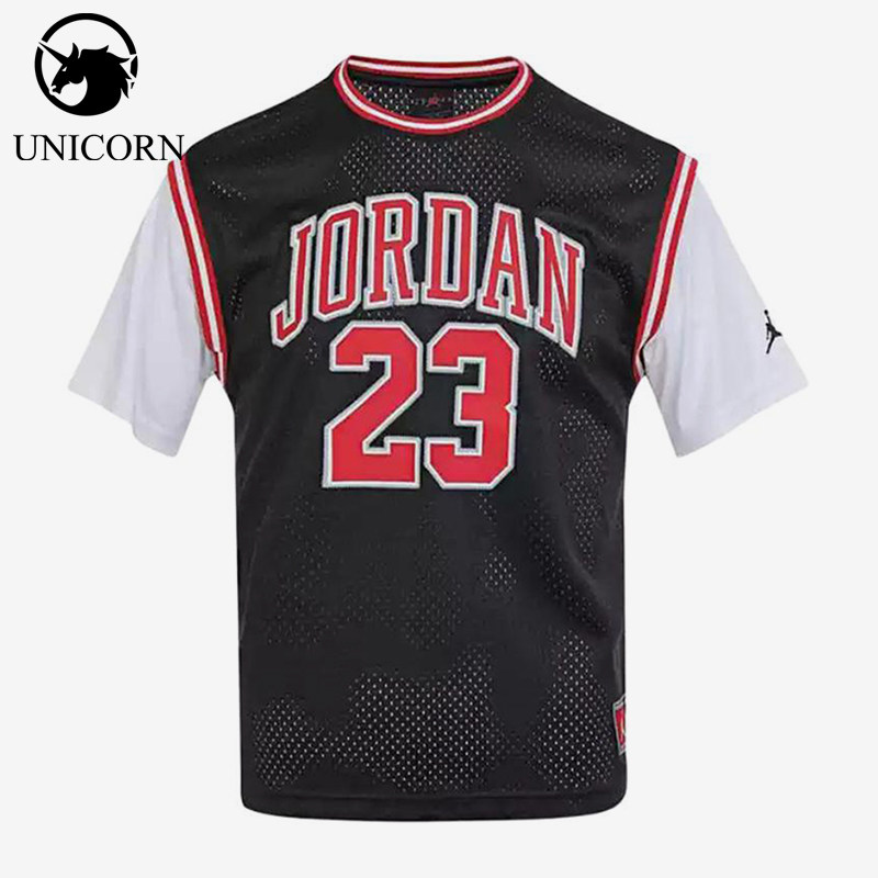 Nike/耐克正品JORDAN新款男黑白色休闲篮球经典短袖T恤HM4772-010