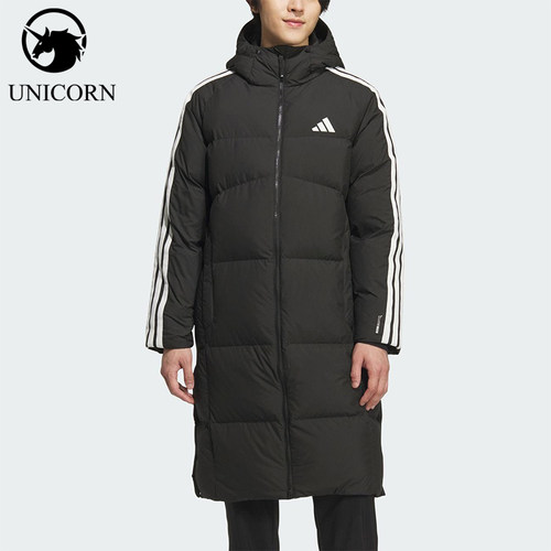 Adidas/阿迪达斯正品2025秋季款男士日常保暖连帽羽绒服KC2498