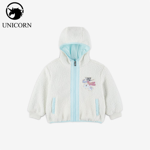 Nike/耐克正品Whimsy 幼童拉链连帽抓绒保暖夹克外套IQ9994-133