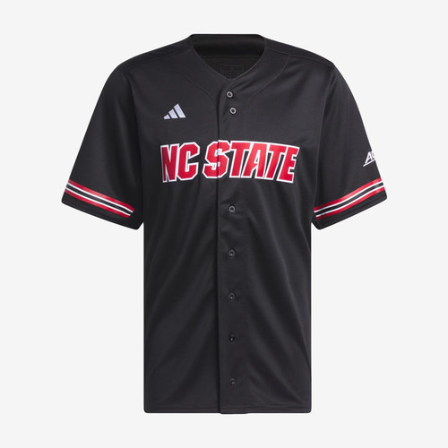 Adidas阿迪达斯正品NC State男字母印花单排扣短袖V领球衣IN2010