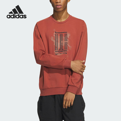 Adidas/阿迪达斯官方正品武极系列男士针织圆领运动套头衫IS0448