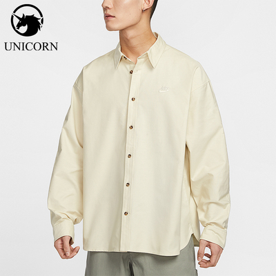 Nike/耐克正品2025秋季款男士日常翻领运动长袖衬衫HM9591-234