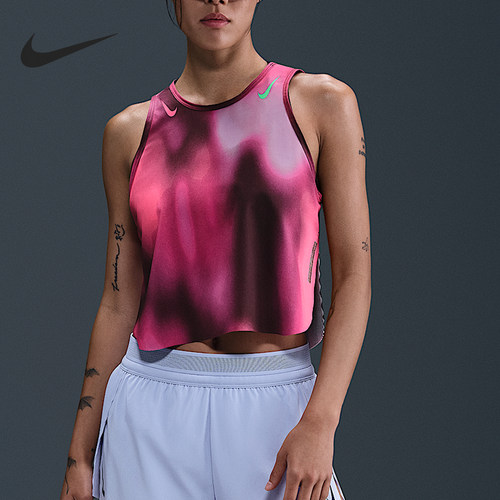 Nike/耐克正品Dri-FIT女士跑步短款透气训练背心IF1628-532