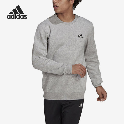 Adidas/阿迪达斯正品运动服宽松男子休闲针织圆领卫衣H12221