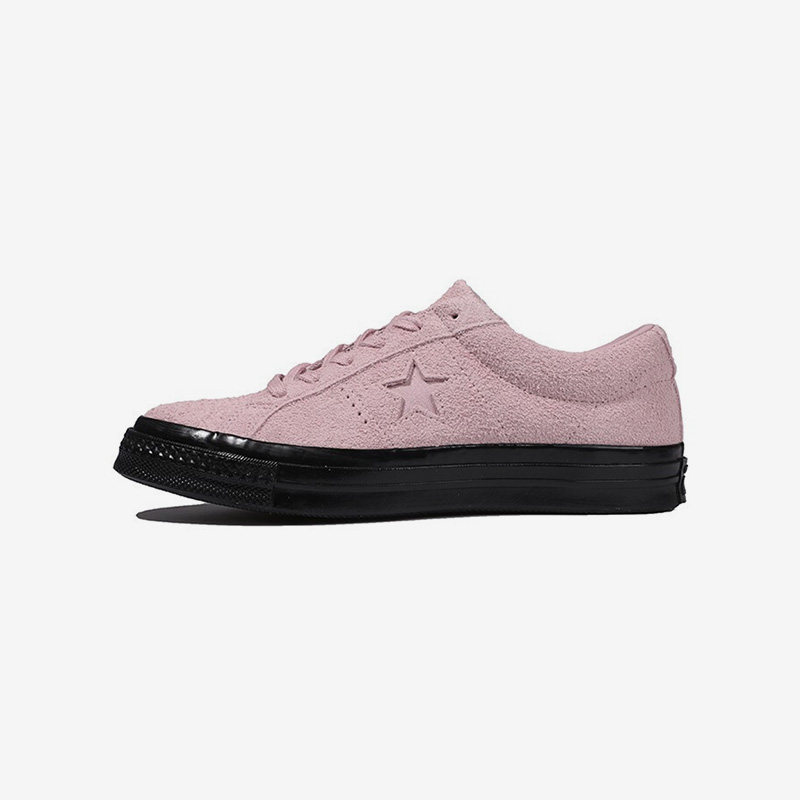 Converse匡威 one star粉色翻毛皮非联名低帮板鞋 163374C