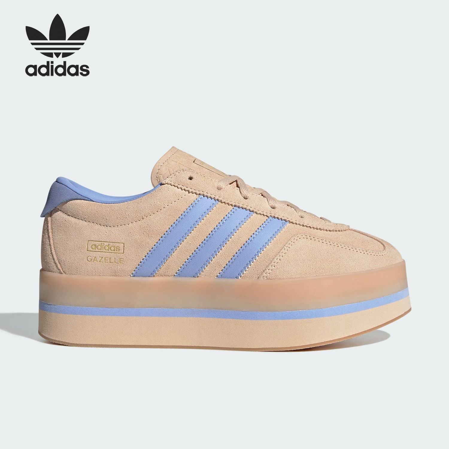 Adidas/阿迪达斯正品三叶草女士运动休闲厚底耐磨时尚板鞋JS3927