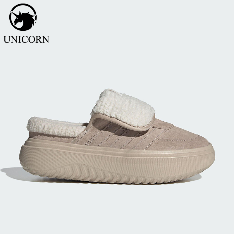 Adidas/阿迪达斯正品GRAND COURT女士休闲保暖厚底耐磨棉鞋JS4997