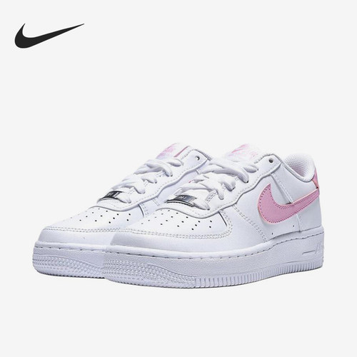 Nike/耐克正品AirForce1新款儿童白粉色校园板鞋CT3839-124