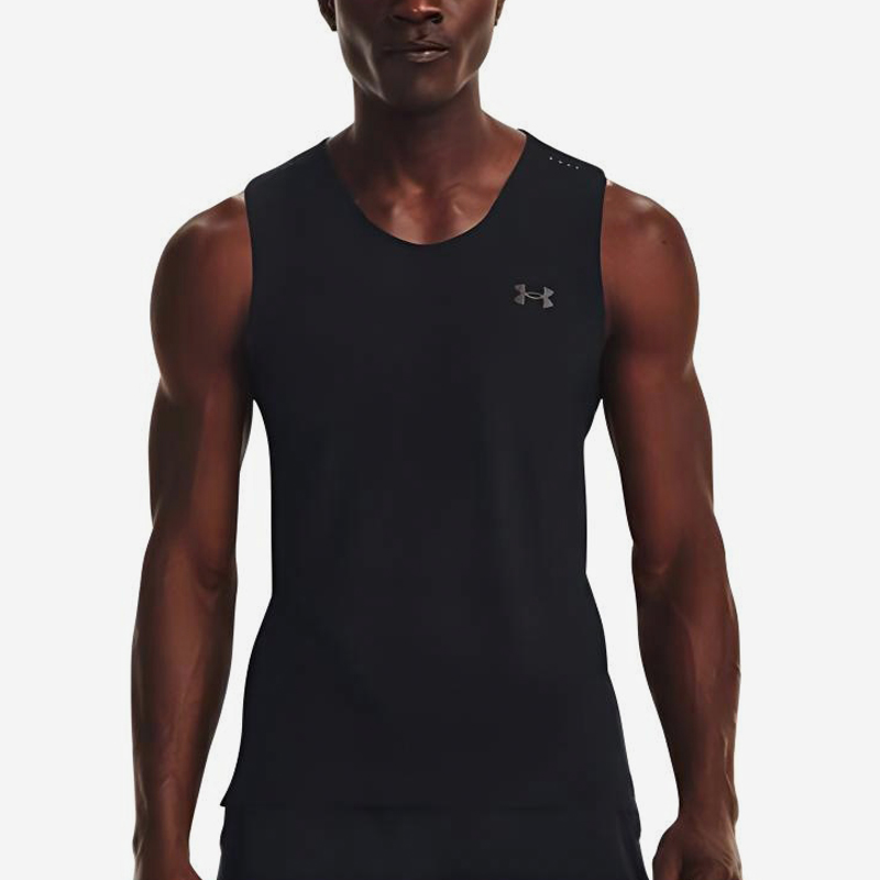 UA/安德玛正品新款男士轻盈透气运动跑步无袖背心T恤1382608-001