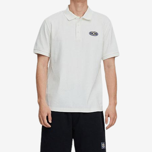 Skechers斯凯奇正品男款短袖胸章休闲运动翻领衫L224M084-0074