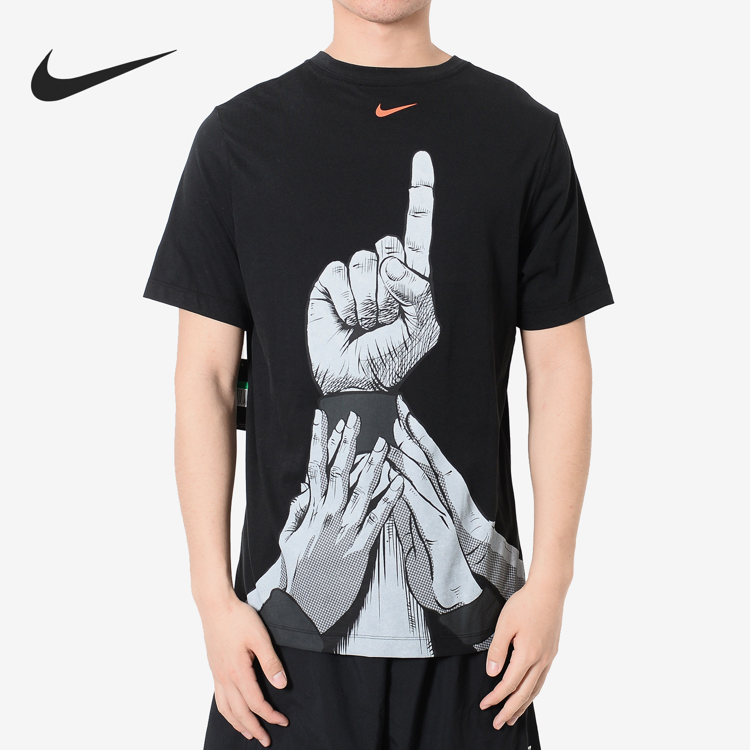 Nike/耐克正品 当季新款高中联赛漫画涂鸦篮球短袖T恤 CI9080-100