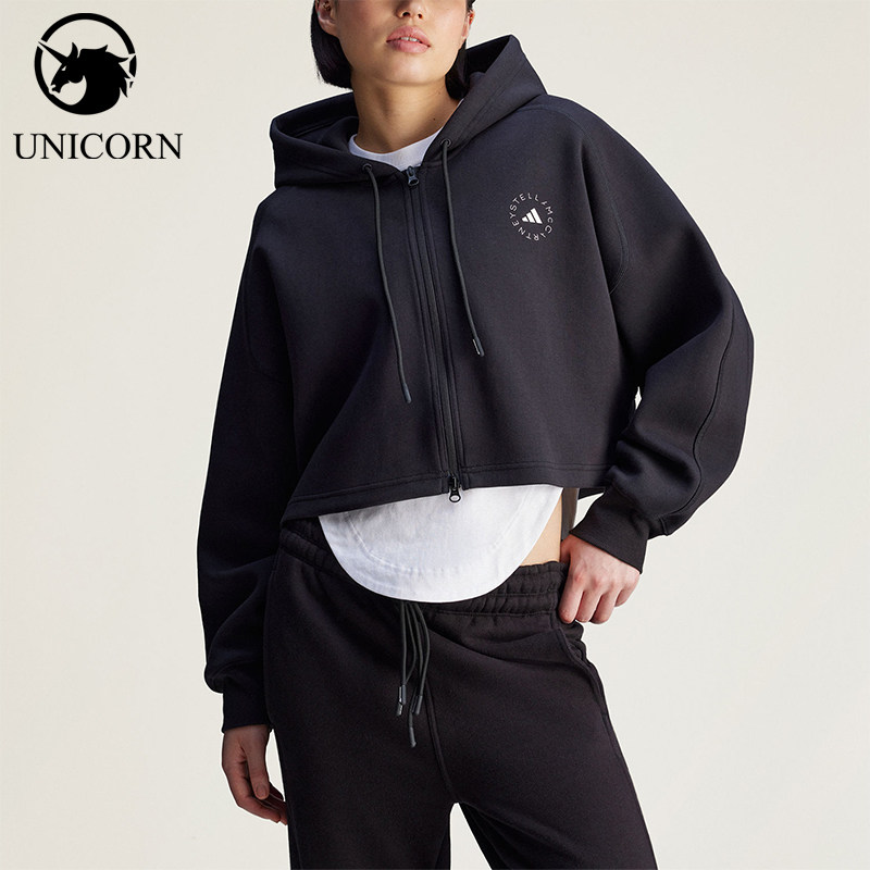 Adidas/阿迪达斯正品SMC新款女黑色宽松经典亲肤夹克外套JD8107