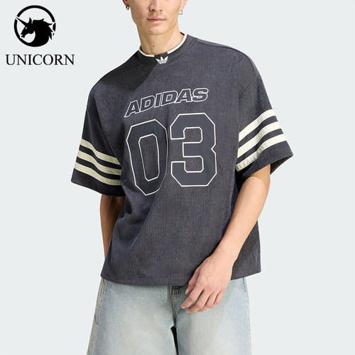 Adidas/阿迪达斯官方正品三叶草KNITFOTBALJERSEY短袖T恤KU9192