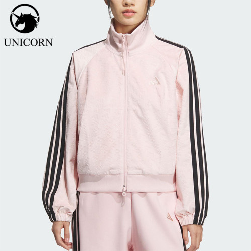 Adidas/阿迪达斯正品2025 STORY女士运动丝绒立领短款外套KC0174