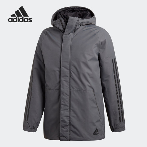 Adidas/阿迪达斯官方正品运动男士保暖训练连帽夹克棉服CY8641
