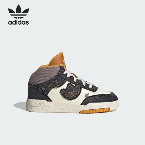 Adidas/阿迪达斯正品三叶草小童中帮系带耐磨休闲鞋JS2485