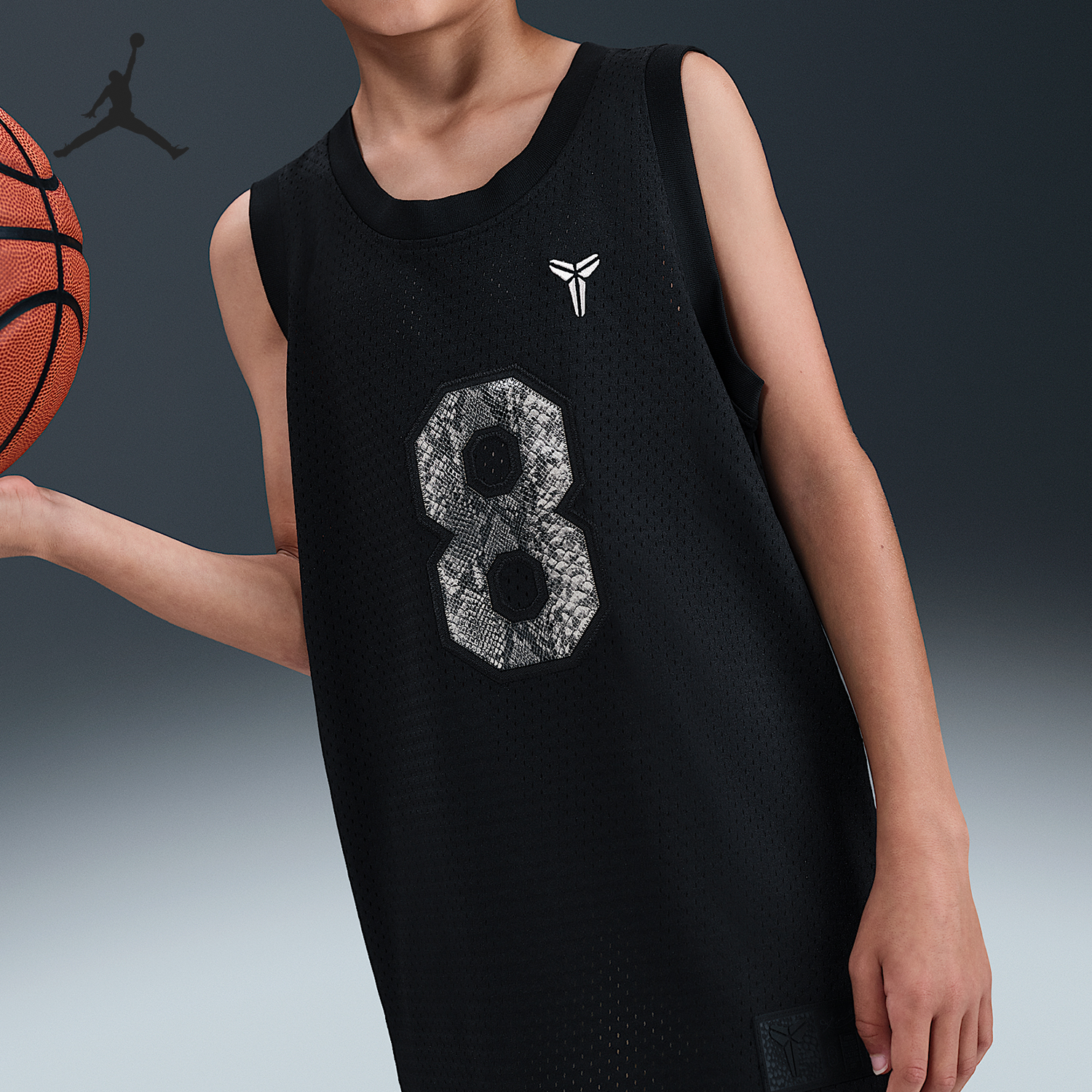 Nike/耐克正品2025夏季款大童网眼布透气篮球球衣IB7086-010