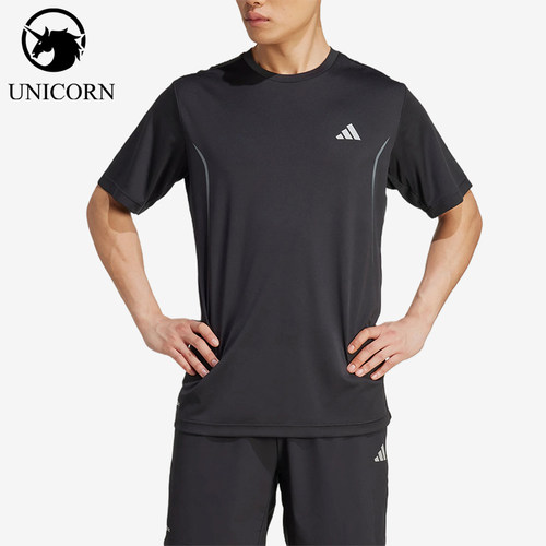 Adidas/阿迪达斯正品男士宽松简约圆领亲肤运动短袖T恤JZ8488