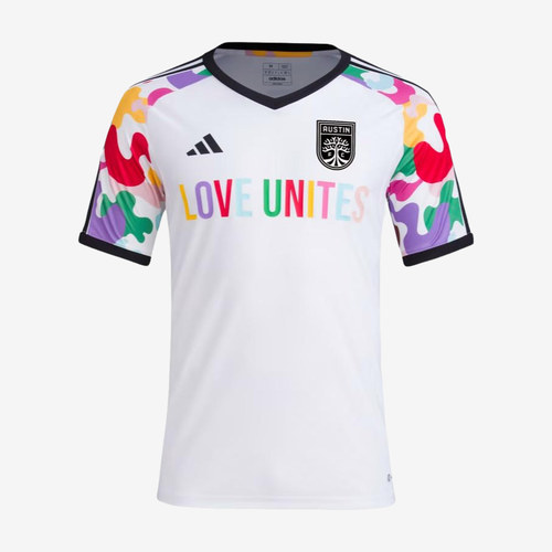 Adidas阿迪达斯正品Austin FC男场训服圆领撞色字母短袖T恤IN9203