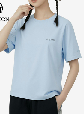 Adidas/阿迪达斯正品圆领宽松短袖速干T恤经典女短袖T恤KQ5383