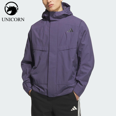 Adidas/阿迪达斯正品2025秋季款男士日常连帽耐穿印花外套KB7626