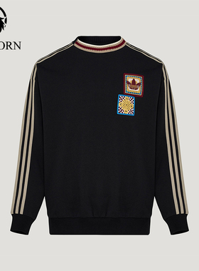 Adidas/阿迪达斯正品三叶草男女透气圆领新年款运动卫衣KU1422