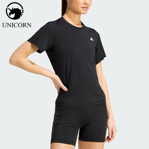 Adidas/阿迪达斯官方正品夏季款女士透气训练运动短袖T恤KW4399