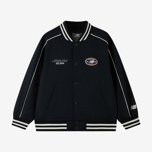 New Balance新百伦正品棒球服儿童V领长袖普通外套7AG1E013-BK