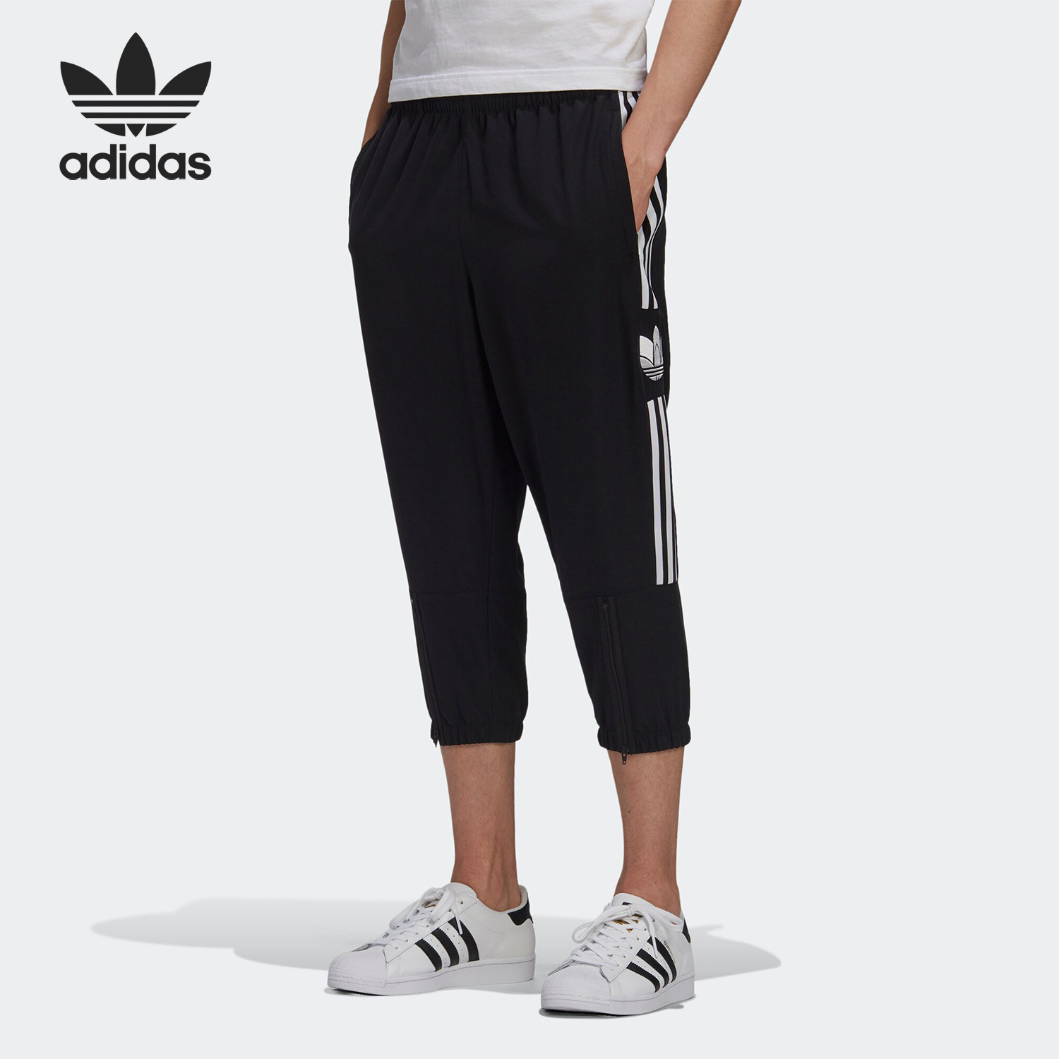 Adidas/阿迪达斯正品男子新款WV 3/4 Lockup透气运动七分裤GJ6758