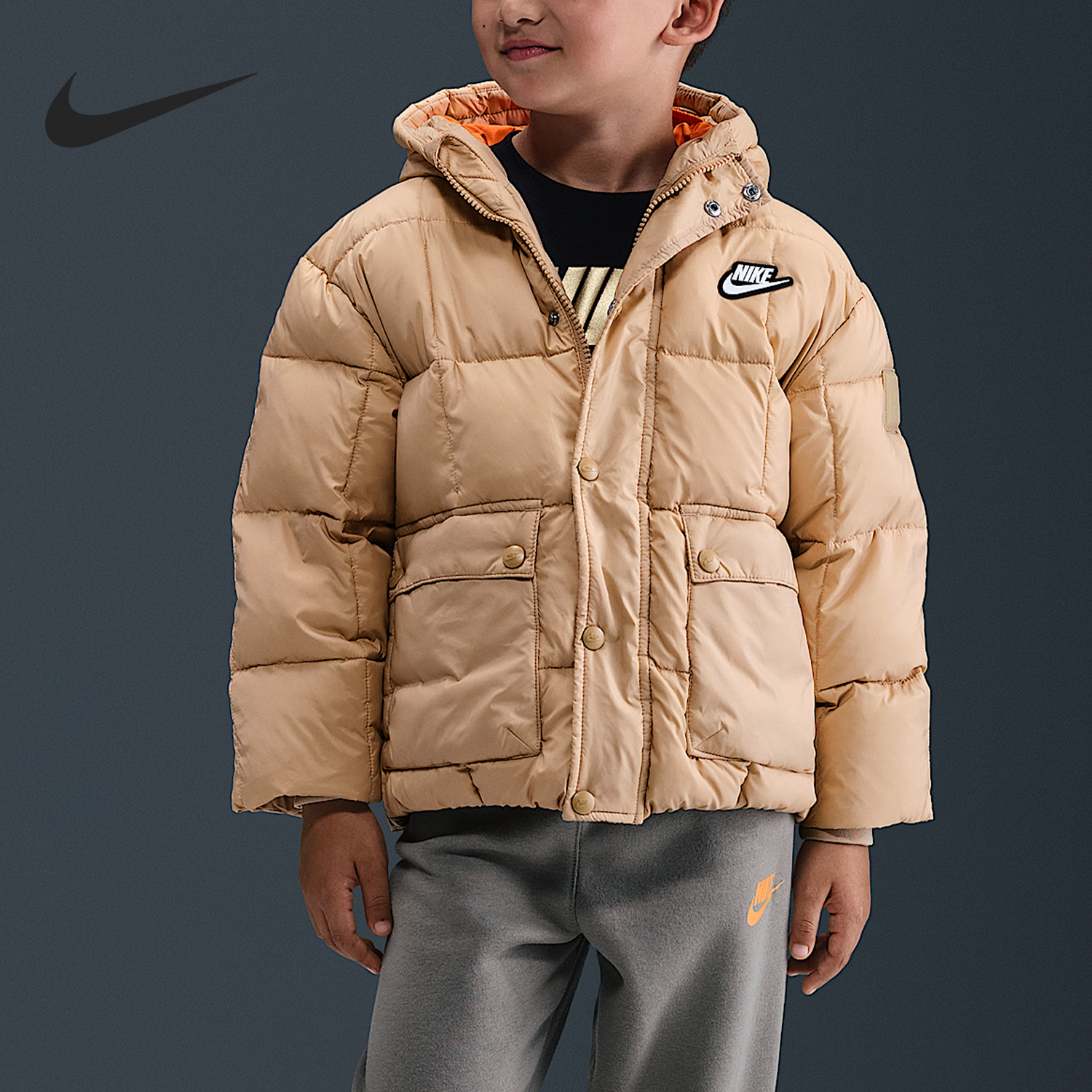 Nike/耐克正品Premium小童运动休闲保暖羽绒服外套IQ9995-200