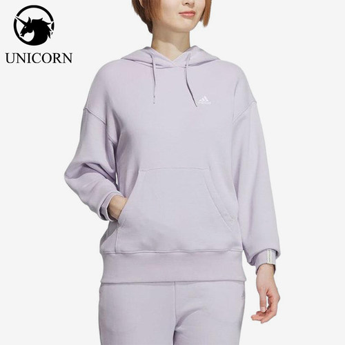 Adidas/阿迪达斯正品女士保暖日常连帽长袖卫衣套头衫JF1402