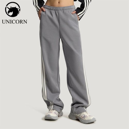Adidas/阿迪达斯官方正品春季款女士经典复古休闲针织长裤KX8908