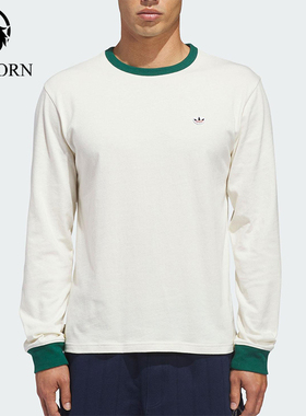 Adidas/阿迪达斯正品三叶草男女休闲圆领套头运动长袖上衣JM7456