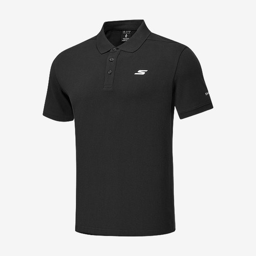 Skechers斯凯奇正品Polo男短袖休闲舒适翻领衫P325M041-0018