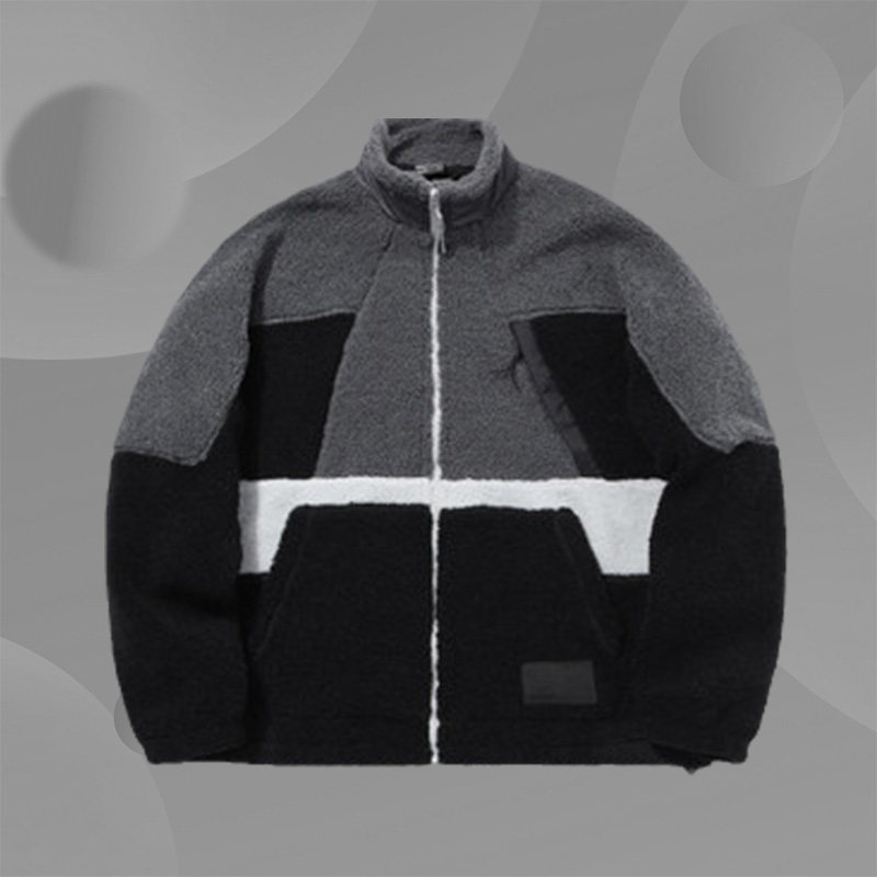 李宁针织外套男冬季BADFIVE篮球系列宽松时尚立领上衣AFDQ755