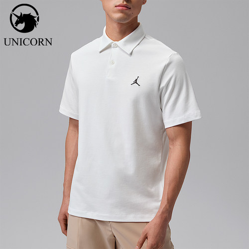 Nike/耐克正品JORDAN男士刺绣针织透气经典短袖POLO衫HQ8689-100