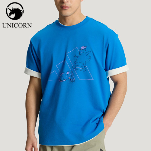 Adidas/阿迪达斯正品UGFXPETST-SHIRT新款经典蓝色短袖T恤KX4864