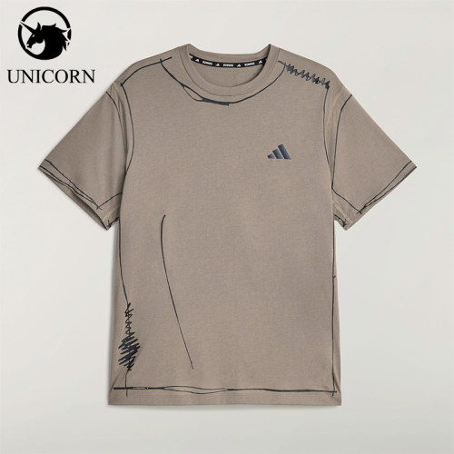 Adidas/阿迪达斯官方正品夏季男女跑步运动简约柔软短袖T恤KQ7839