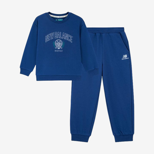 New Balance新百伦正品儿童圆领套头休闲运动卫衣2PD34113-DBL